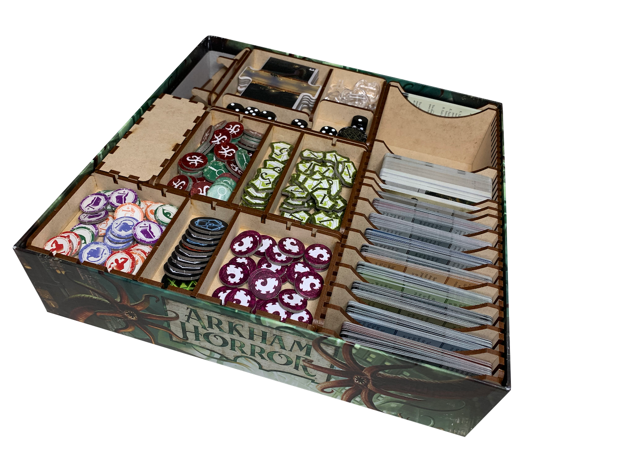 Box of horrors mod. Arkham Horror Organizer. Ужасы Аркхема органайзер. Arkham Horror 2nd Edition. Ужас Аркхема 2 редакция.